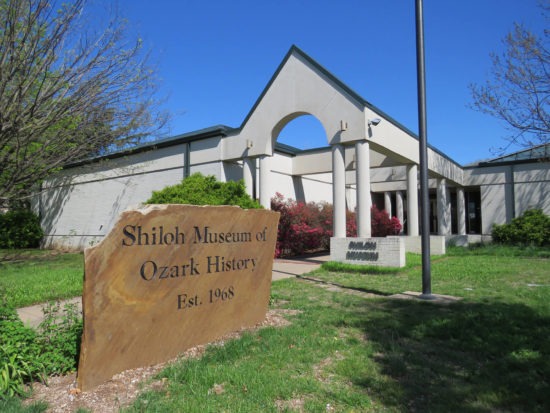 exterior of the shiloh museum of ozark history