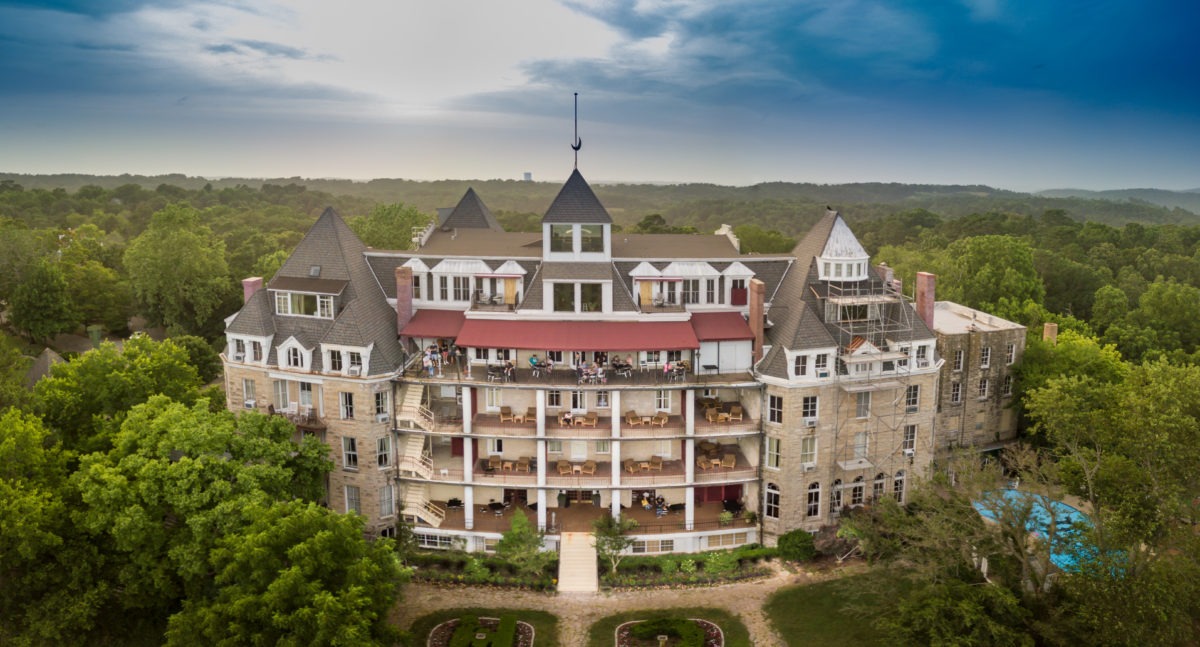aerial view crescent hotel